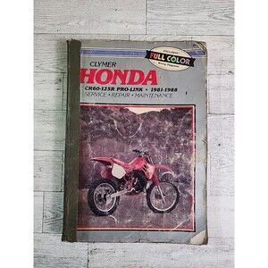 CLYMER HONDA CR60-125R PROLINK 1981-1988 SERVICE REPAIR MAINTENANCE Manual Guide